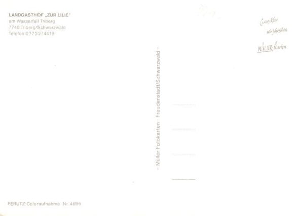 Triberg Landgasthof Zur Lilie Terrasse Gastraum Wasserfall – Bild 2