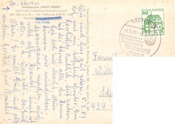 Todtmoos Hotelpension Haus Tanne – Bild 2