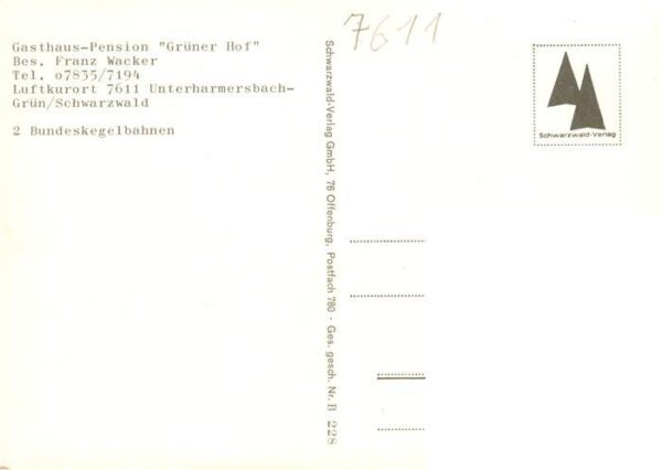 Gruen Unterharmersbach Gasthaus Pension Gruener Hof – Bild 2