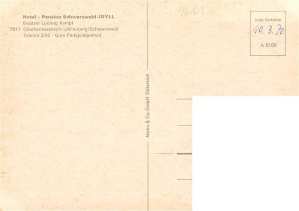 Loecherberg Ibach Hotel Pension Schwarzwald Idyll Gastraum – Bild 2