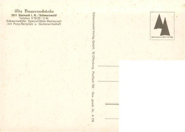 Steinach Kinzigtal Schwarzwald Alte Bauernschaenke – Bild 2