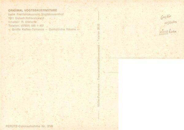 Gutach Schwarzwald Original Vogtsbauernstube Kaffee Terrasse – Bild 2