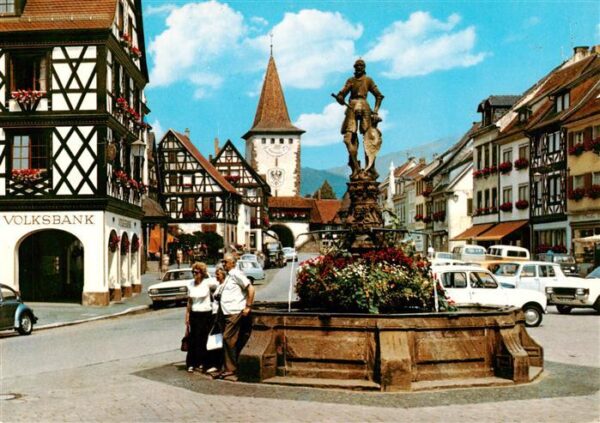 Gengenbach Marktplatz Brunnen Obertor