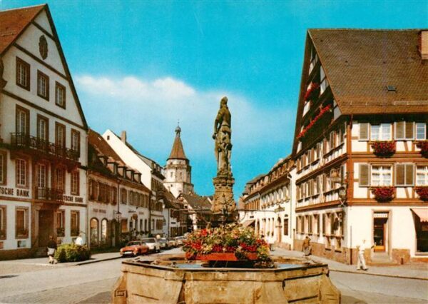 Gengenbach Marktplatz Brunnen Obertor