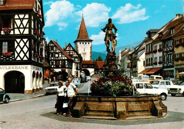 Gengenbach Marktplatz Brunnen Obertor