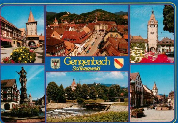 Gengenbach Marktplatz Brunnen Obertor Panorama Kinzigpartie