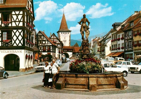 Gengenbach Marktplatz Brunnen Obertor