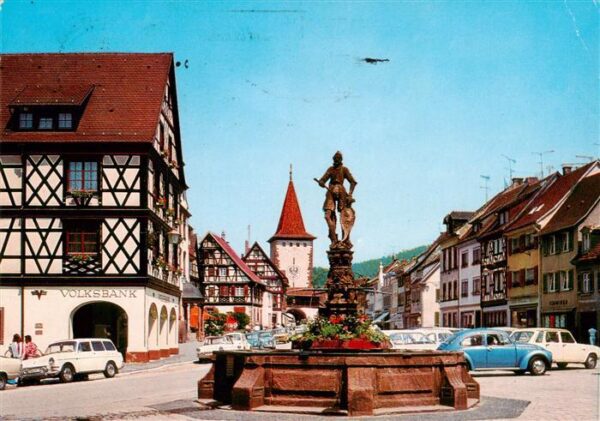 Gengenbach Marktplatz Brunnen Obertor