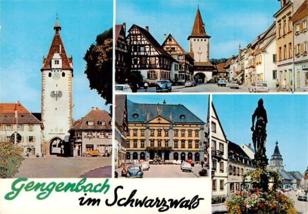 Gengenbach Marktplatz Brunnen Obertor Rathaus