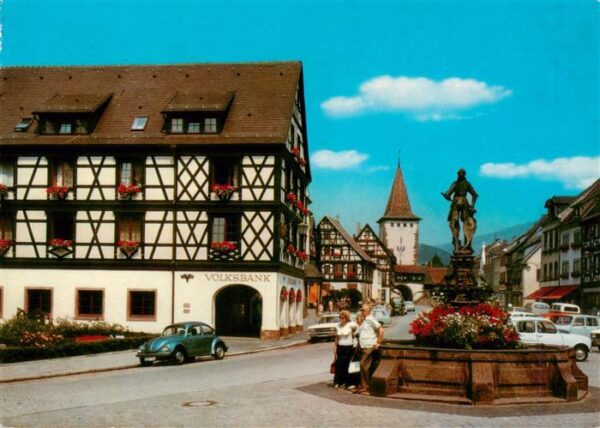 Gengenbach Marktplatz Brunnen Obertor