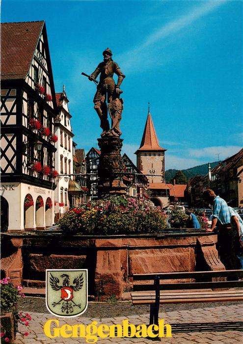 Gengenbach Marktplatz Brunnen Obertor