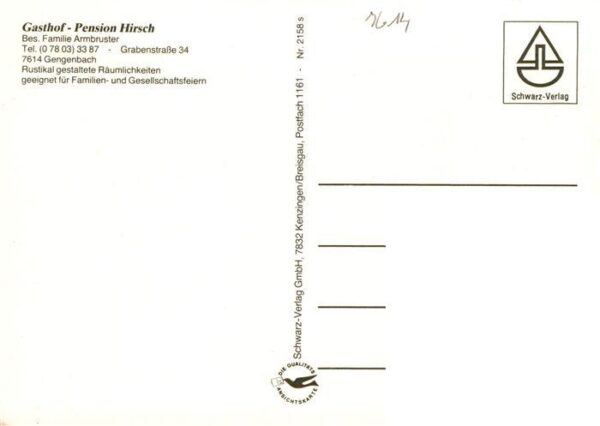 Gengenbach Gasthof Hirsch Gastraum – Bild 2