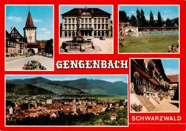 Gengenbach Marktplatz Brunnen Obertor Schwimmbad Panorama