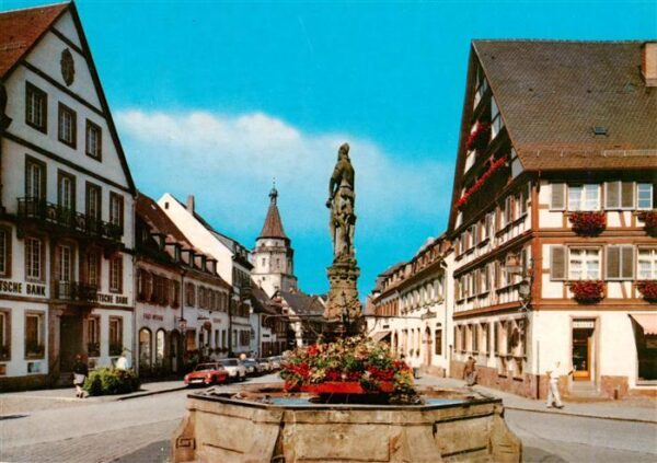 Gengenbach Marktplatz Brunnen Obertor