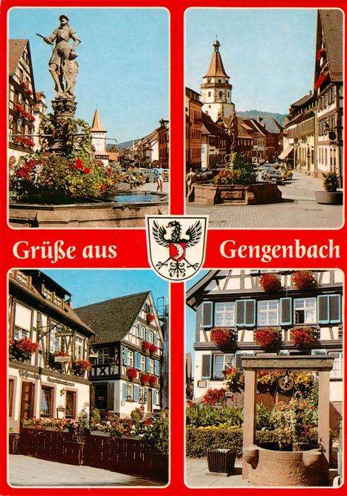 Gengenbach Marktplatz Brunnen Obertor Ortspartien