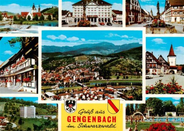 Gengenbach Kinzigpartie Rathaus Marktplatz Brunnen Obertor Freibad Panorama