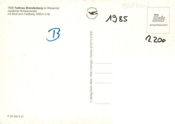 Brandenberg Todtnau Wiesental Feldberg – Bild 2
