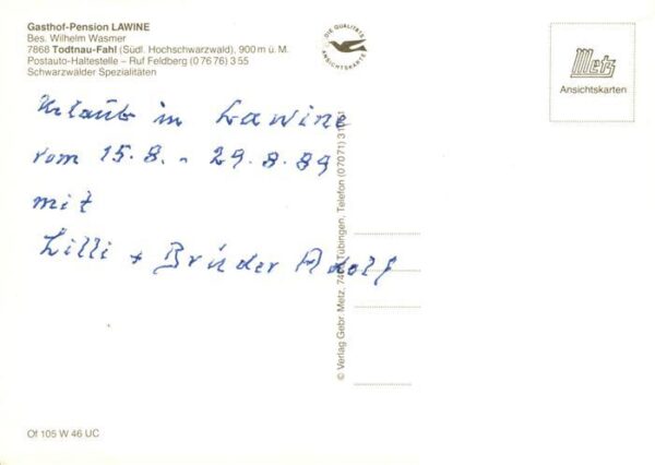 Fahl Feldberg Gasthof Pension Lawine – Bild 2