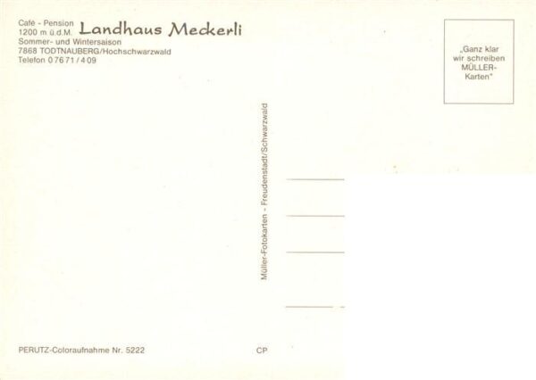 Todtnauberg Cafe Pension Landhaus Meckerli – Bild 2