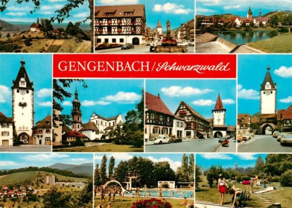 Gengenbach Kapelle Marktbrunnen Kinzigpartie Obertor Panorama Schwimmbad Minigol