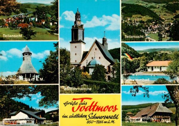 Todtmoos Teilansichten Hochkopfturm Wehratalhalle Wallfahrtskirche Schwimmbad Sc