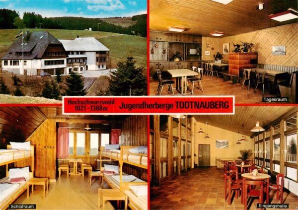 Todtnauberg Jugendherberge Tagesraum Schlafraum Eingangshalle