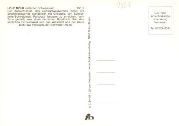 Schweigmatt Schopfheim Hohe Moehr Aussichtsturm – Bild 2