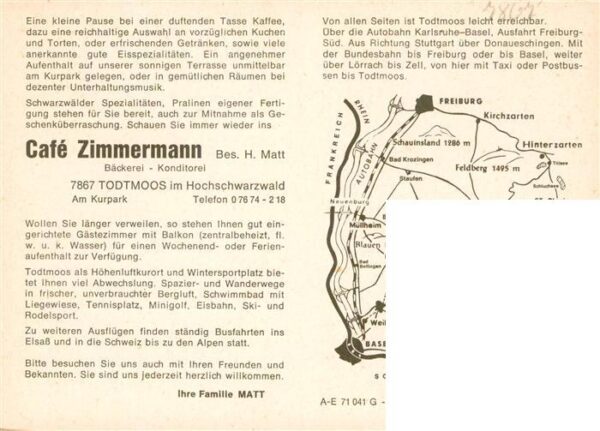 Todtmoos Ortspartie Cafe Zimmermann Gastraum Terrasse – Bild 2