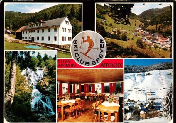 Aftersteg Clubheim Skiclub Speyer Wasserfall Gastraum Panorama Winteridyll