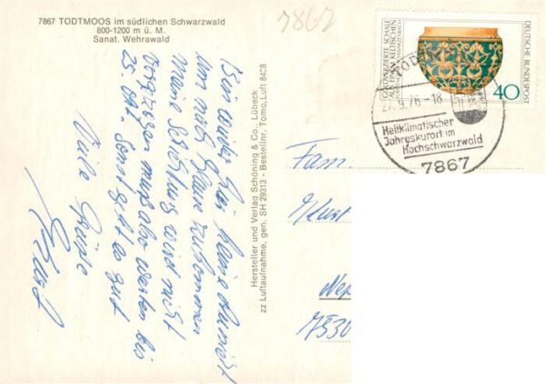 Todtmoos Sanatorium Wehrawald Fliegeraufnahme – Bild 2