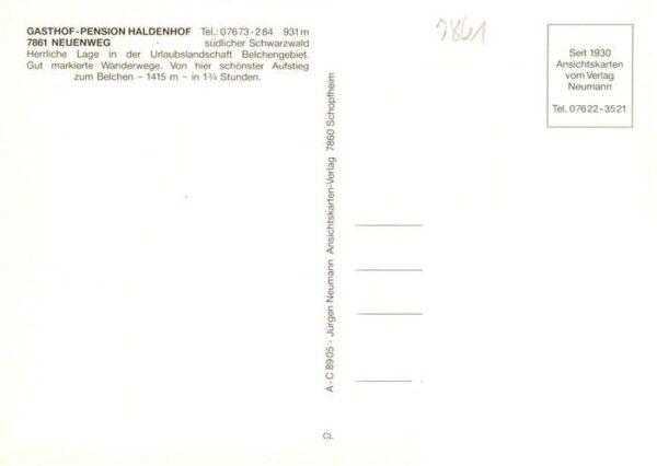 Neuenweg Gasthof Pension Haldenhof Panorama – Bild 2