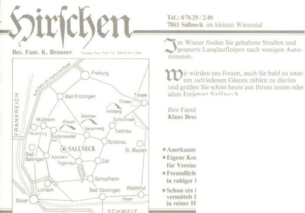 Sallneck Baden Gasthof Pension Hirschen Gastraeume Terrasse – Bild 2