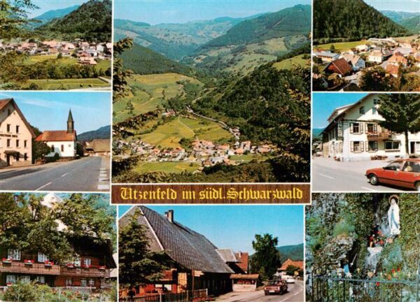Utzenfeld Schwarzwald Panorama Kirche Ortspartien Mariengrotte