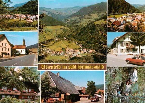Utzenfeld Schwarzwald Panorama Kirch Ortspartien Mariengrotte