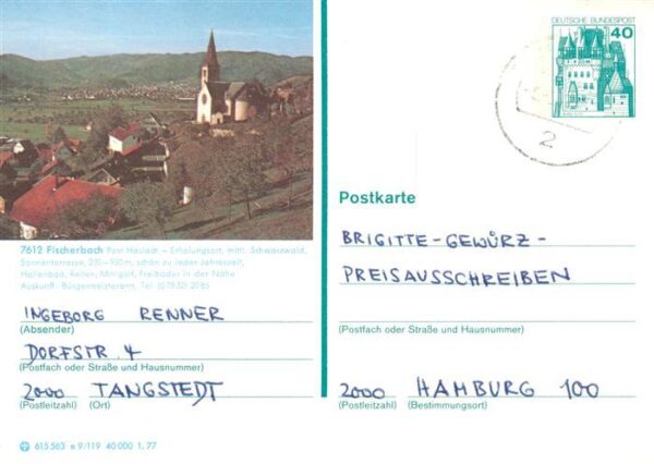 Fischerbach Kinzigtal Ortsansicht mit Kirche