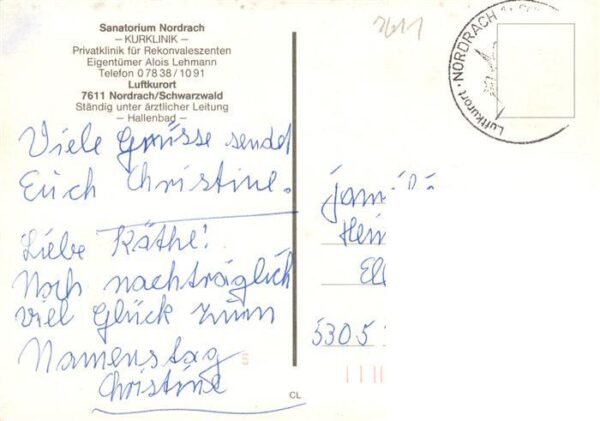 Nordrach Sanatorium Nordrach Kurklinik Luftkurort Schwarzwald Winterpanorama – Bild 2