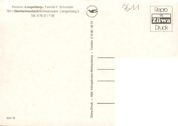 Oberharmersbach Pension Langenberg Schwarzwald – Bild 2