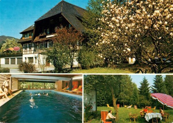 Gutach Schwarzwald Schwarzwald Gasthof Linde Hallenbad Garten Baumbluete