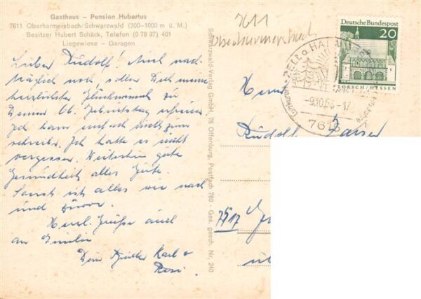 Oberharmersbach Gasthaus Pension Hubertus im Schwarzwald – Bild 2