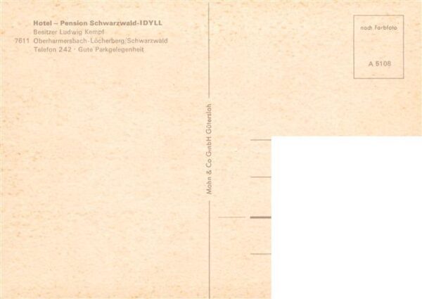 Loecherberg Oberharmersbach Hotel Pension Schwarzwald-Idyll Gastraum – Bild 2
