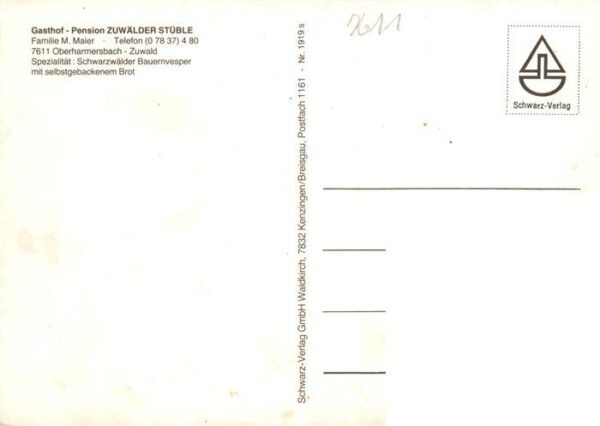 Zuwald Oberharmersbach Gasthof Pension Zuwaelder Stueble Gastraum – Bild 2