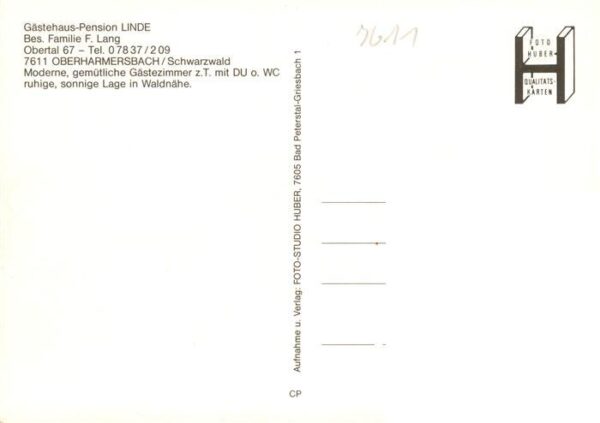 Oberharmersbach Gaestehaus Pension Linde – Bild 2