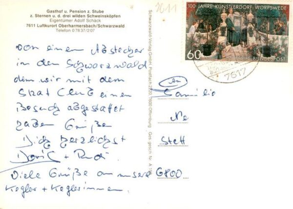 Oberharmersbach Gasthof Pension zur Stube Luftkurort im Schwarzwald – Bild 2