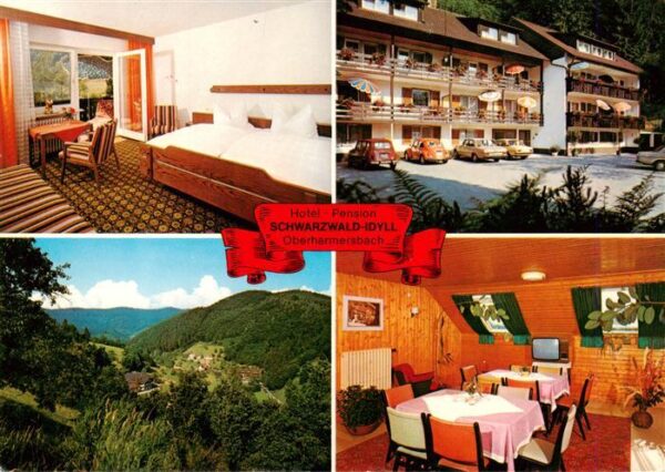 Oberharmersbach Hotel Pension Schwarzwald-Idyll Gastraum Fremdenzimmer Panorama
