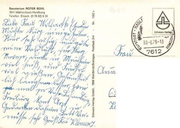 Heidburg Muehlenbach Sanatorium Roter Buehl Gastraum – Bild 2