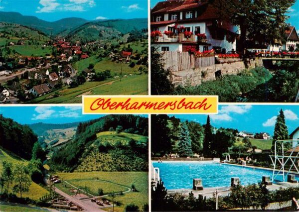 Oberharmersbach Panorama Luftkurort im Schwarzwald Freibad