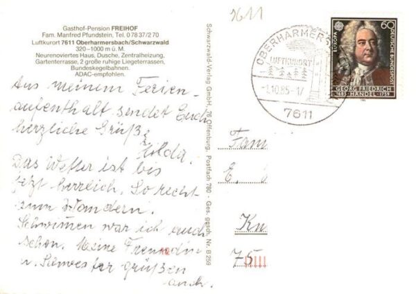 Oberharmersbach Gasthof Pension Freihof Luftkurort im Schwarzwald – Bild 2