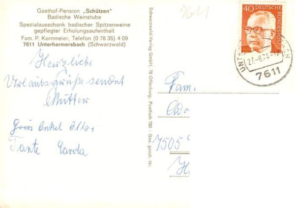 Unterharmersbach Gasthof Pension Zum Schuetzen – Bild 2