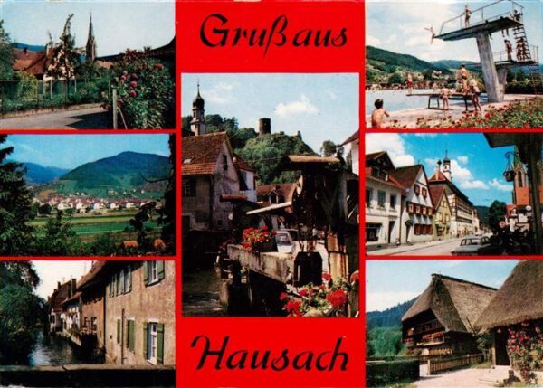 Hausach Orts und Teilansichten Schwimmbad Strasse Schwarzwaldhaus
