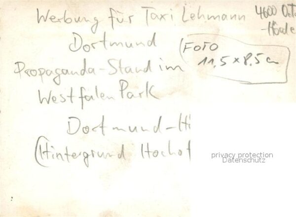 Dortmund Werbung Taxi Lehmann – Bild 2
